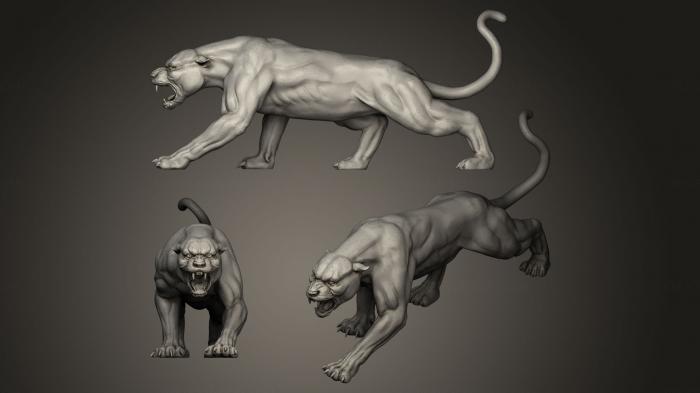 Figurines lions tigers sphinxes (STKL_0076) 3D model for CNC machine